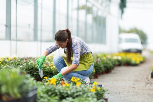 Landscaping team preparing a transparent quote for a Brentcross garden project