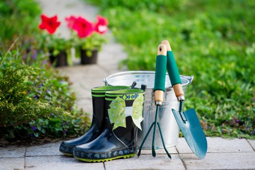 Waste removal and site clearance during landscaping services